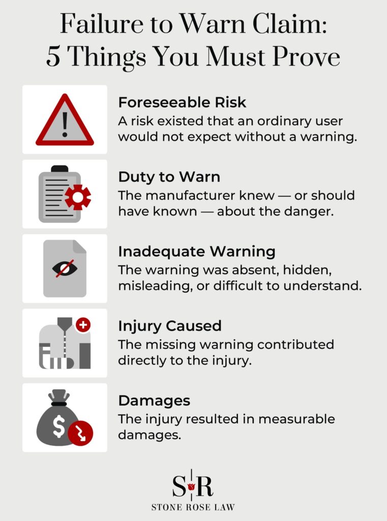 Failure to Warn Claim: 5 Things You Must Prove